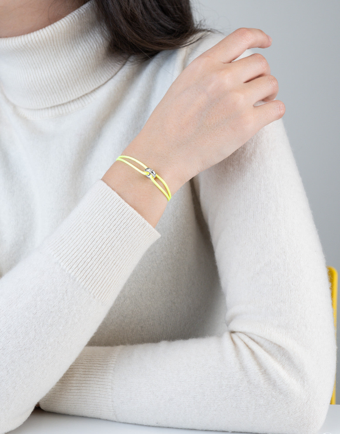 Mini Silver Soho Diamond Cord Bracelet