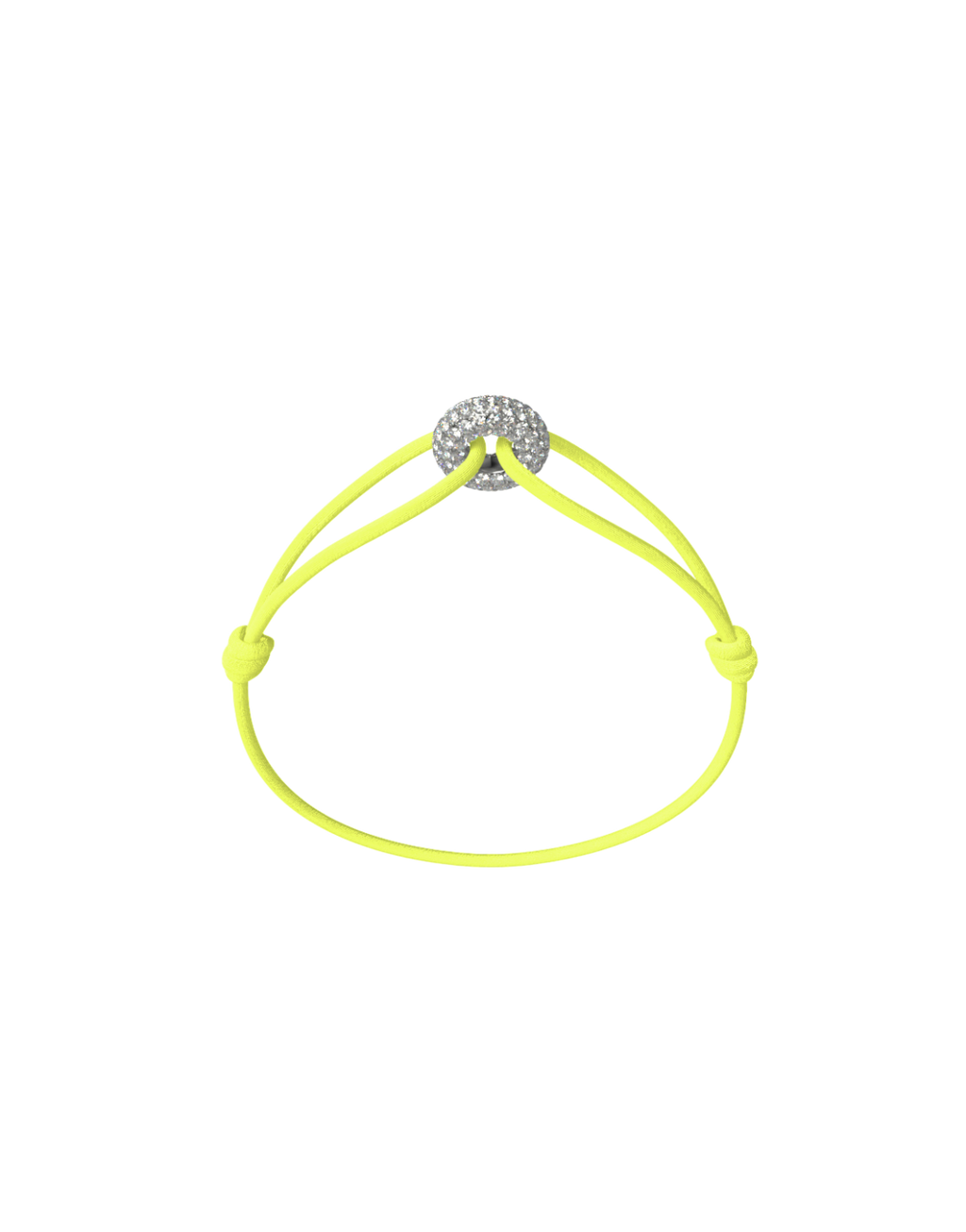 Mini Silver Soho Pavé Cord Bracelet