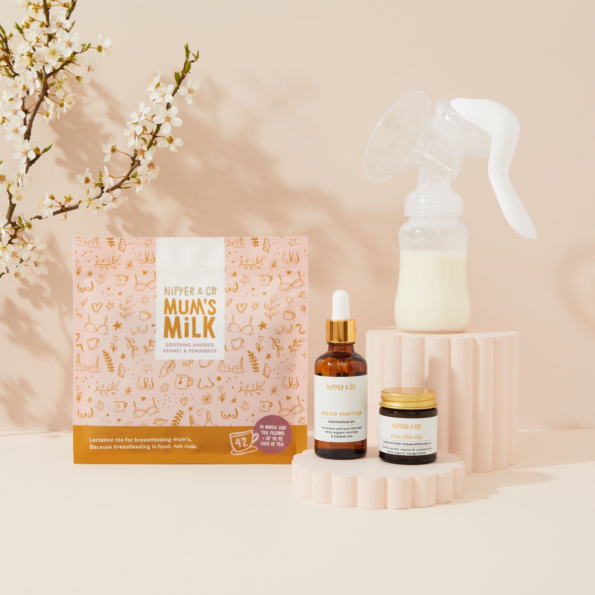 Postpartum Scar and Breast Massage Oil with Moringa and Baobab