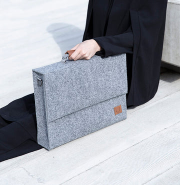 SÖREN Unisex Briefcase – Handmade, Weatherproof with Laptop Sleeve by Nordhale at brixbailey.com