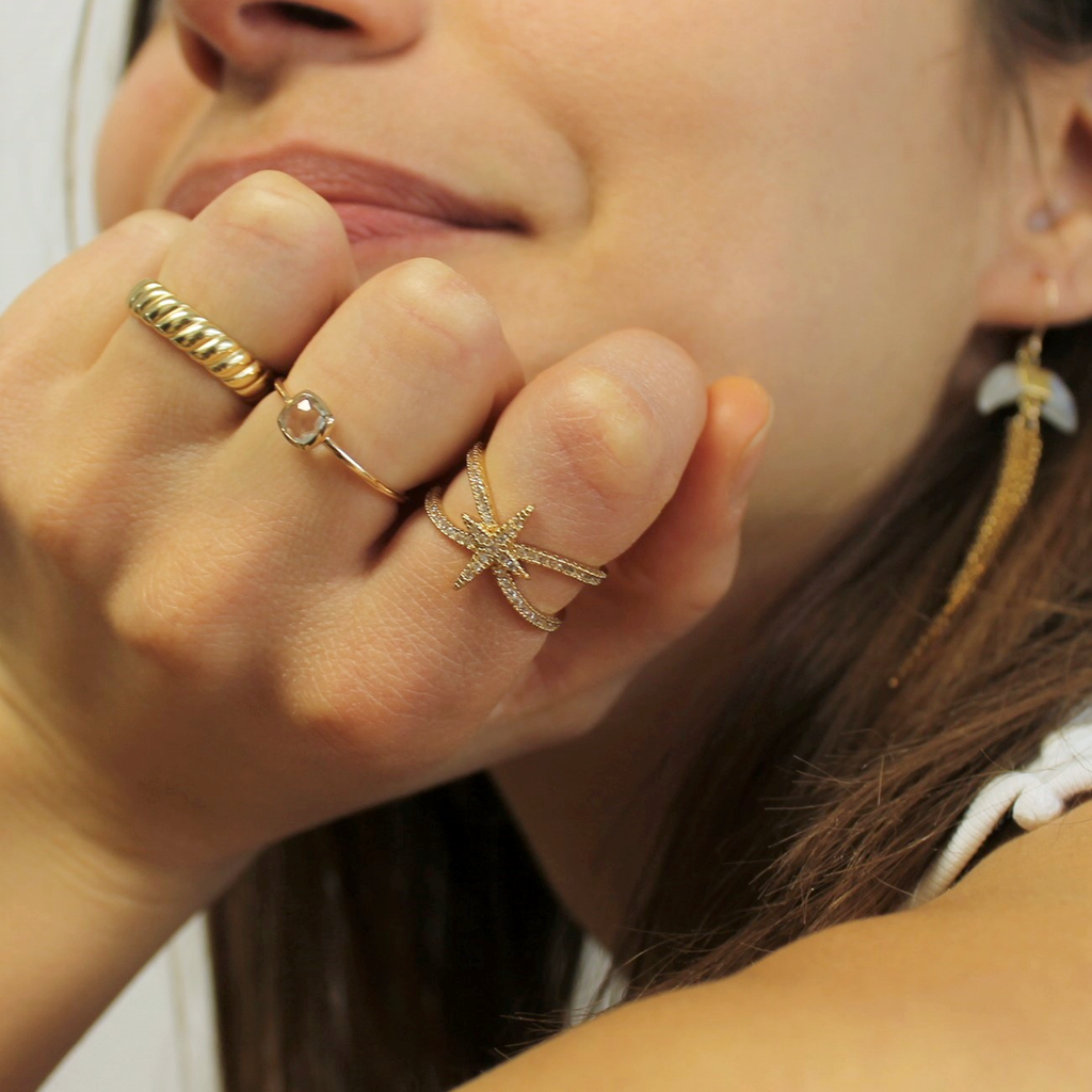 Bold Twisted Rope Ring in Gold Vermeil