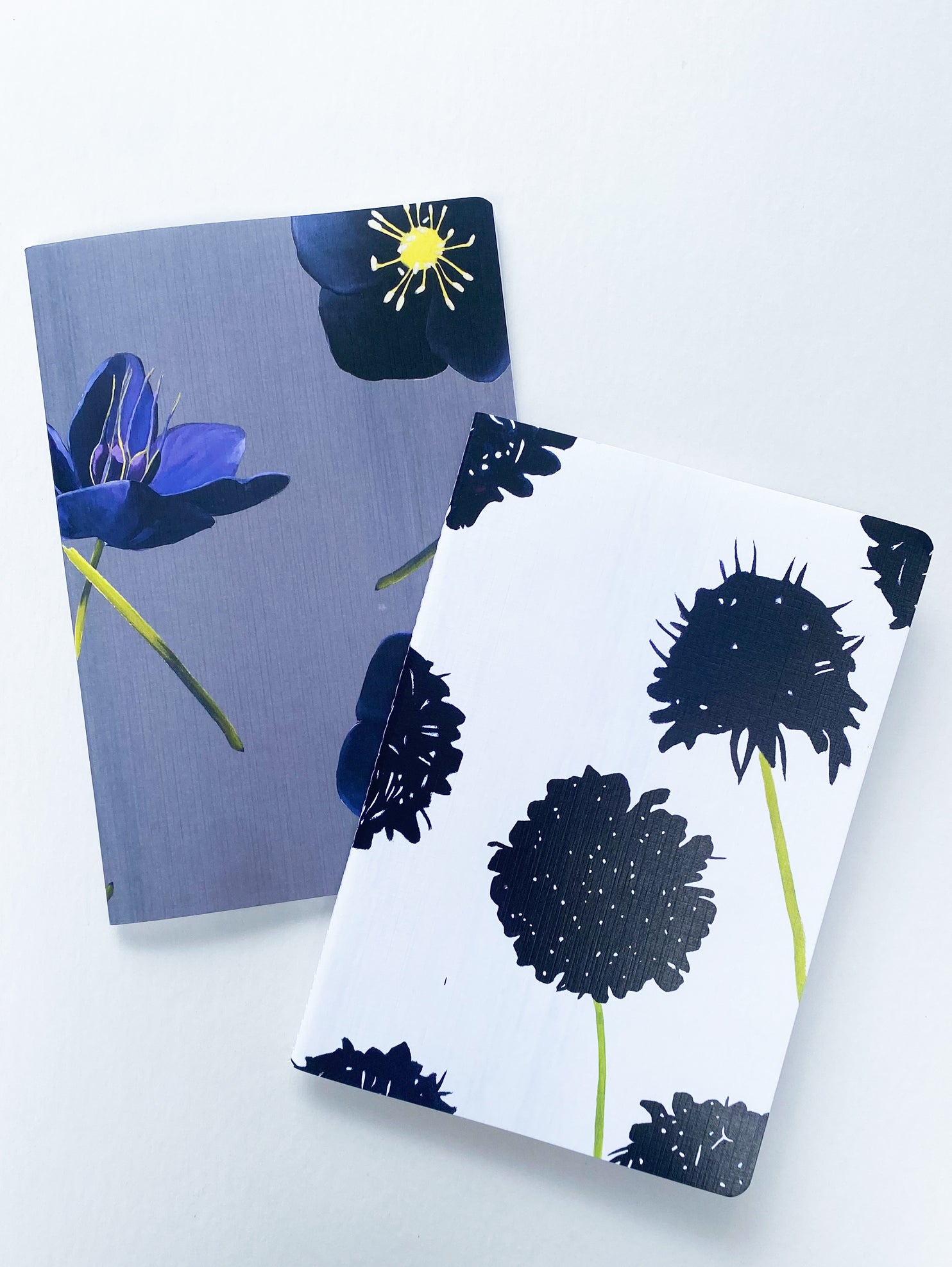 Notebook Set Black Hellebore and Black Scabiosa