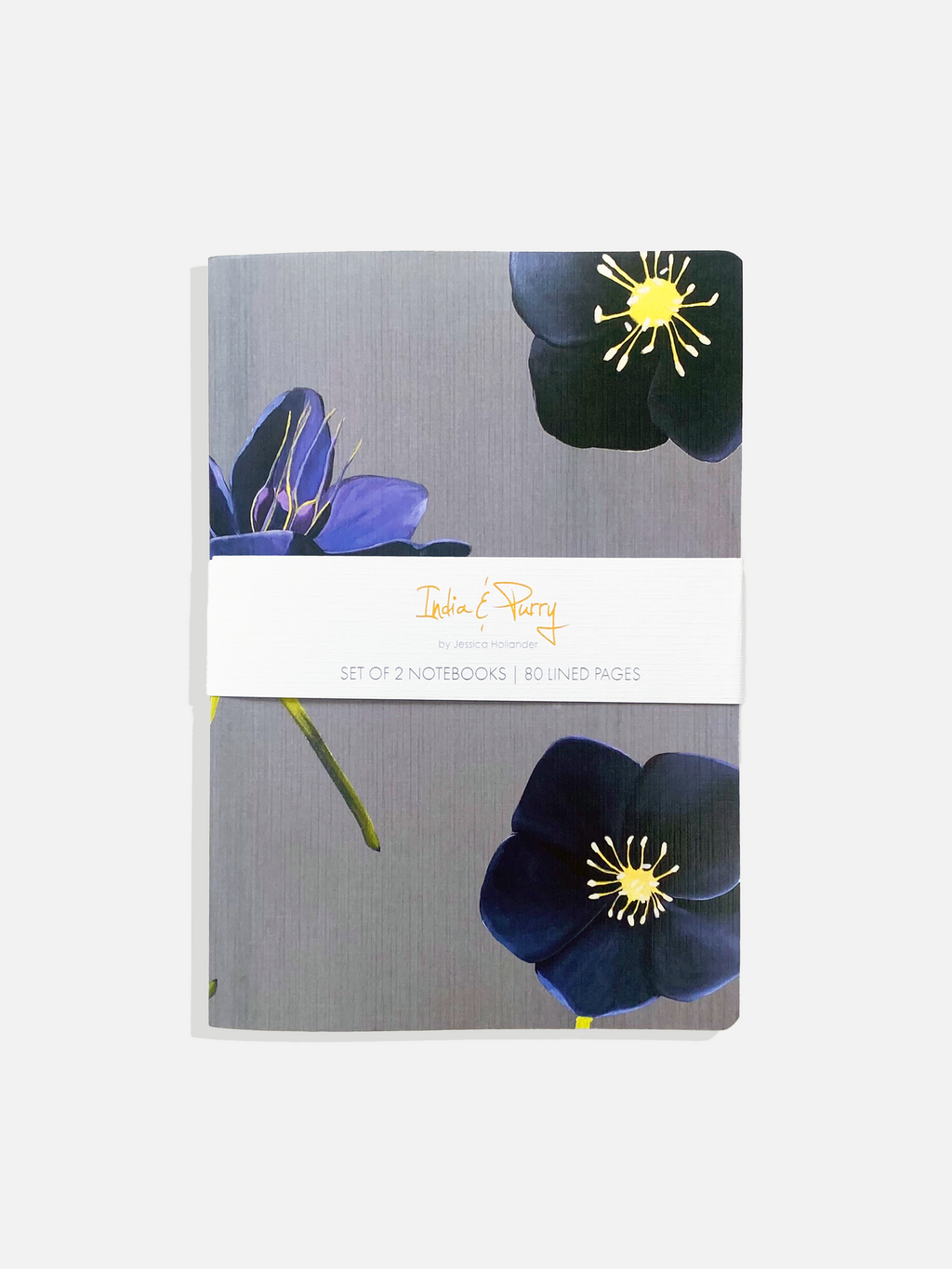 Notebook Set Black Hellebore and Black Scabiosa