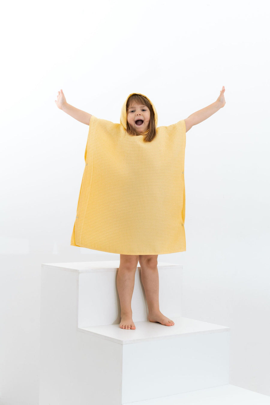 Cotton Waffle Hooded Poncho Towel for Kids – Oeko-Tex Certified by Nuss at www.brixbailey.com