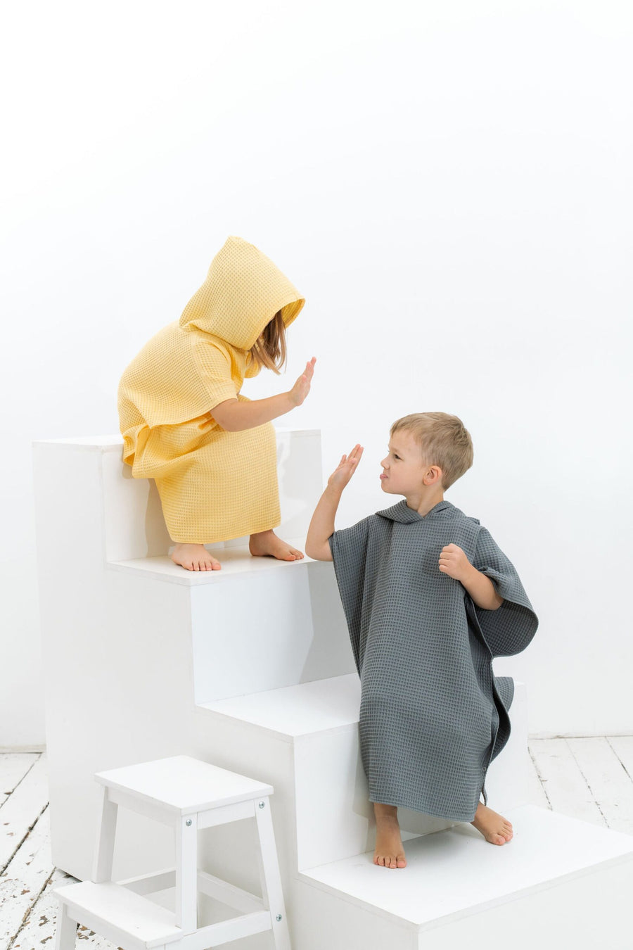 Cotton Waffle Bath Towel Poncho for Kids – Safe & Stylish by Nuss at www.brixbailey.com