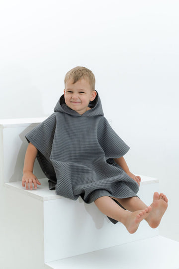 Cotton Waffle Kids Bath Poncho – Safe & Versatile Comfort by Nuss at www.brixbailey.com