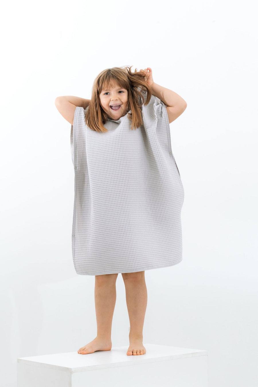 Cotton Waffle Bath Towel Poncho for Kids – Safe & Stylish by Nuss at www.brixbailey.com