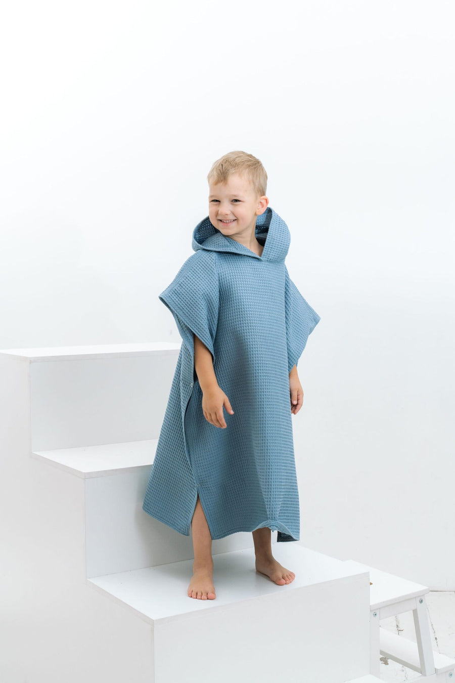 Cotton Waffle Bath Towel Poncho for Kids – Oeko-Tex Certified Comfort by Nuss at www.brixbailey.com