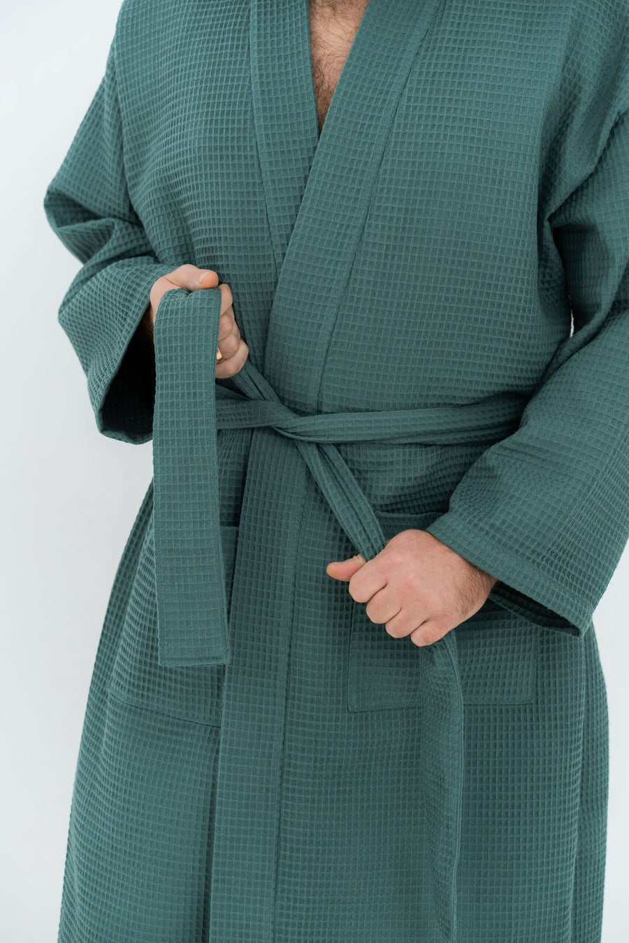 Waffle Fabric Robe for Men