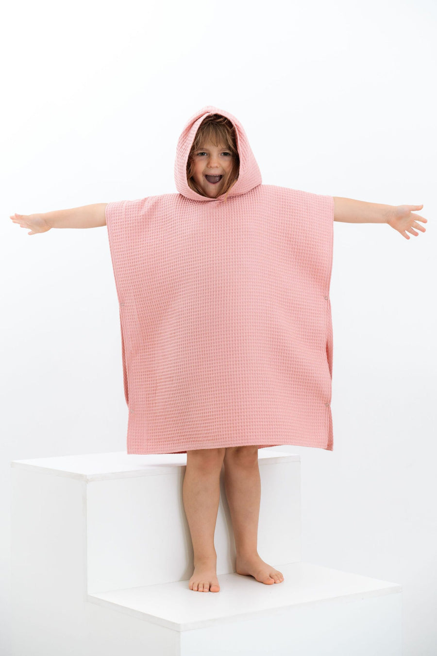 Cotton Waffle Bath Towel Poncho for Kids – Safe & Stylish by Nuss at www.brixbailey.com