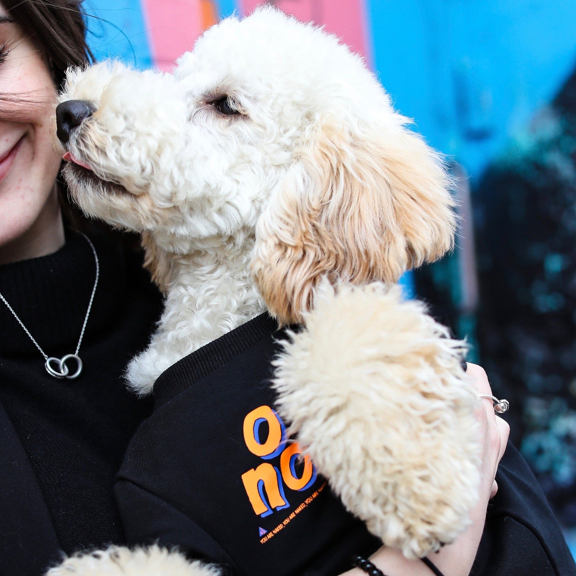 O NO Sweatshirt in Pink and Black