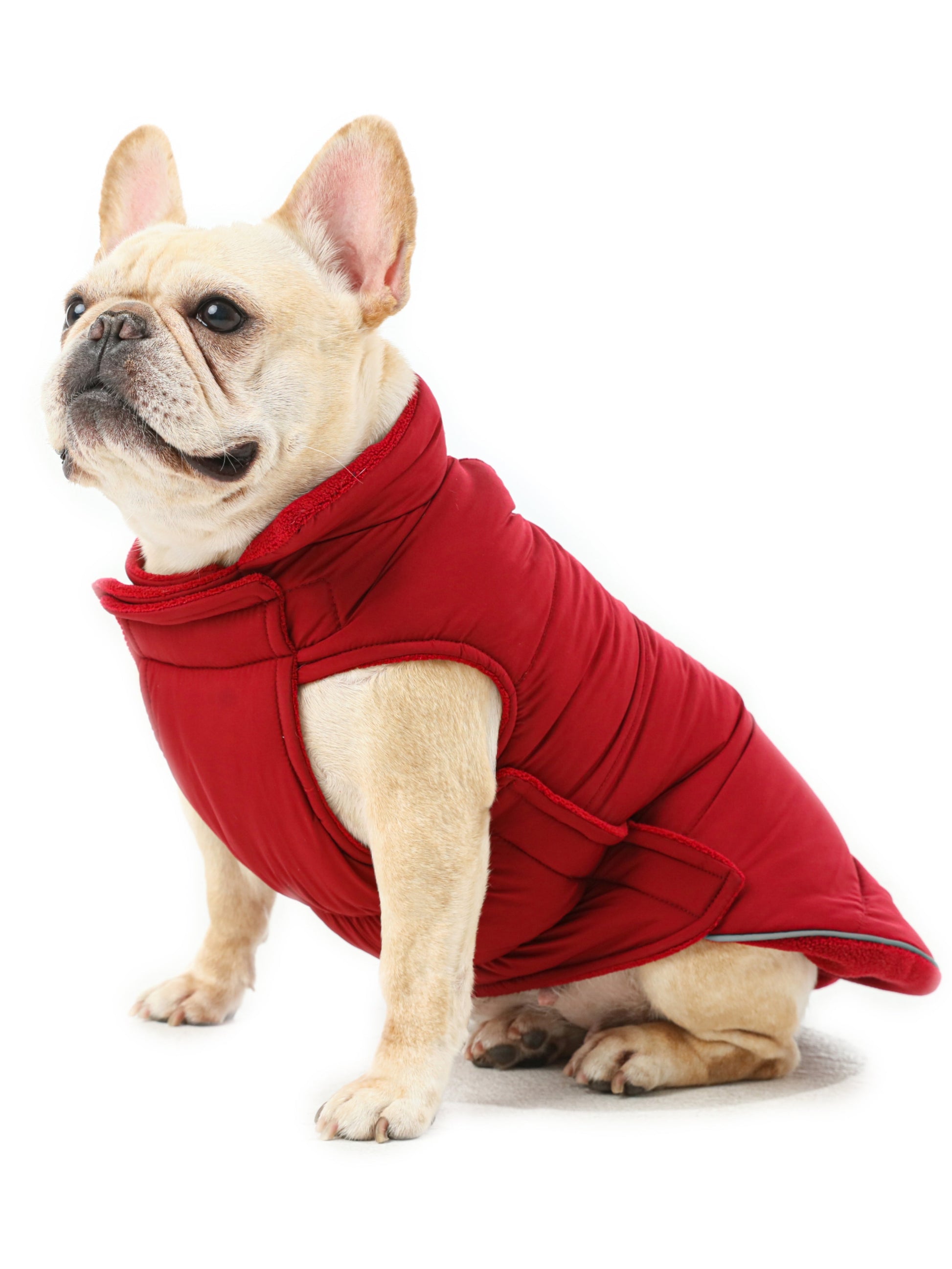 Reversible Dog Vest Jacket in Red