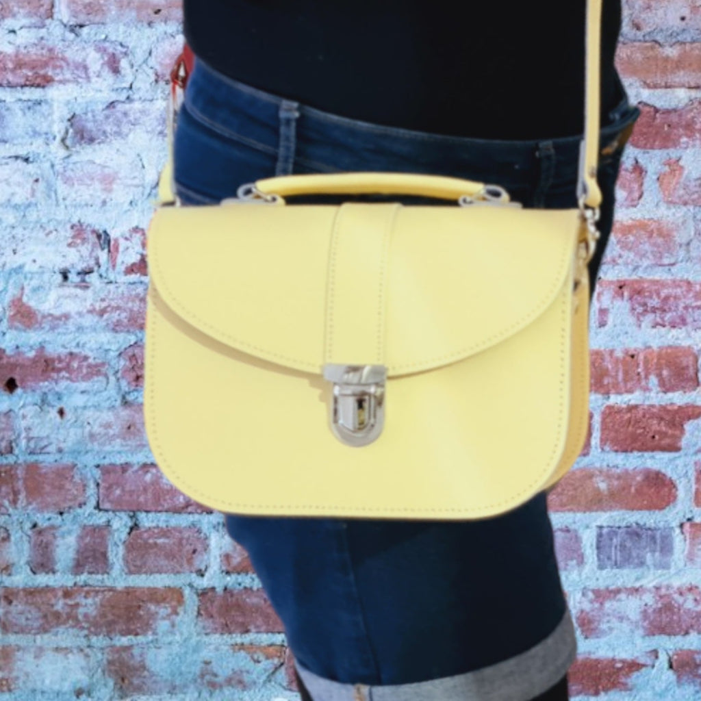 Olympia Handmade Leather Bag - Primrose Yellow