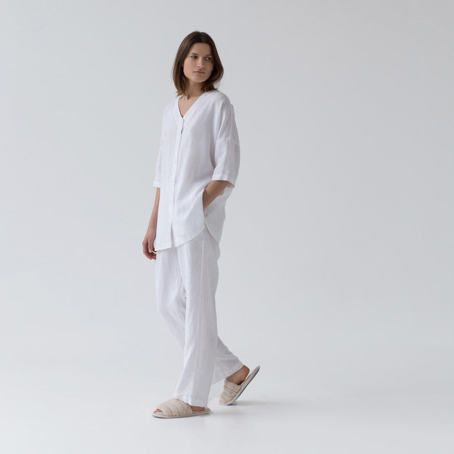 Classic Primrose Linen Loungewear Set – Comfort & Style by Linen Tales at www.brixbailey.com