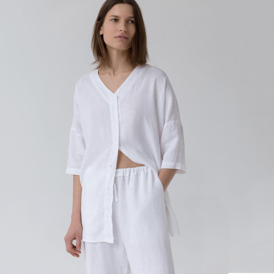 Classic Primrose Linen Loungewear Set – Comfort & Style Combined by Linen Tales at www.brixbailey.com