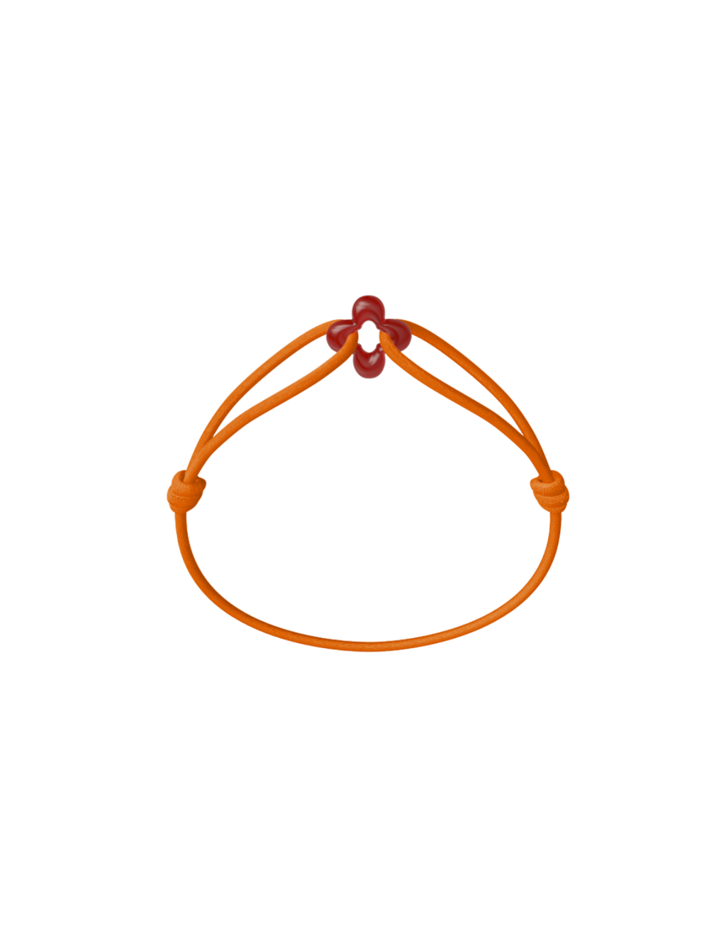 Mini Red Clover Cord Bracelet