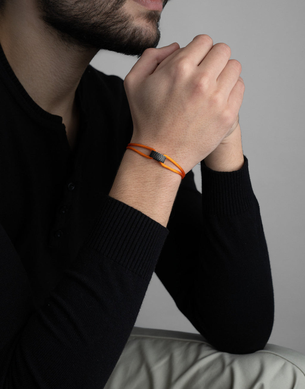 Carbon Regent Cord Bracelet