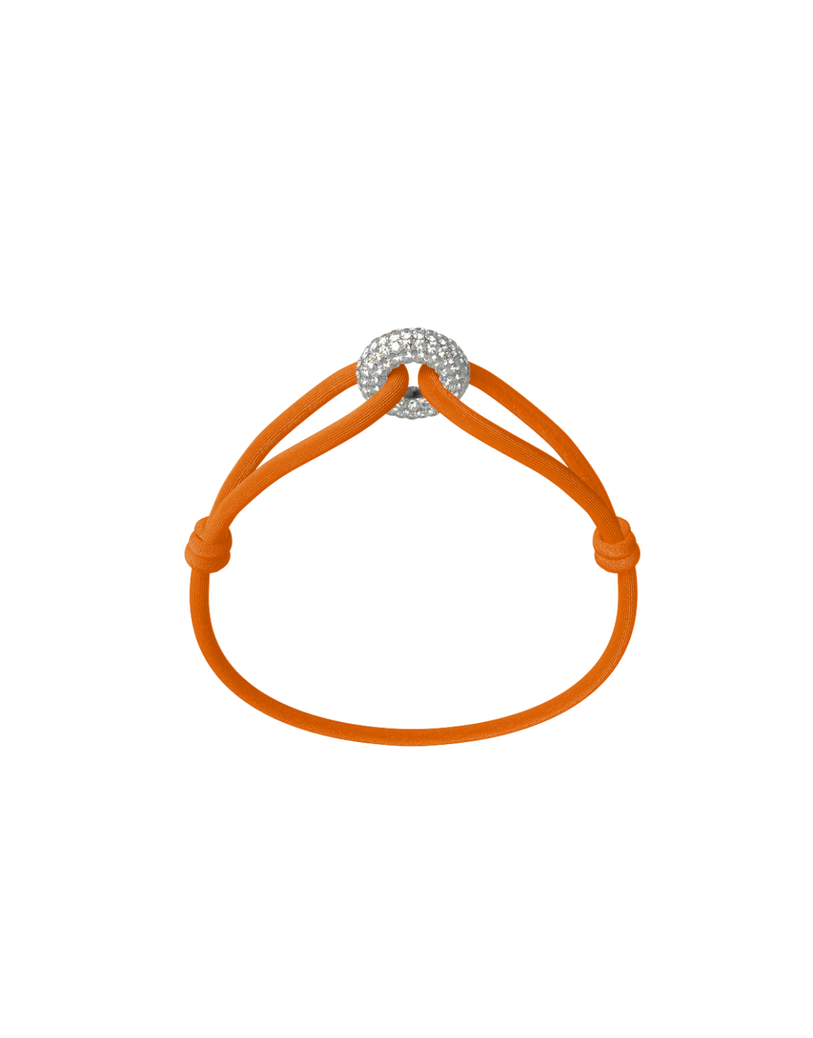 Silver Soho Pavé Cord Bracelet