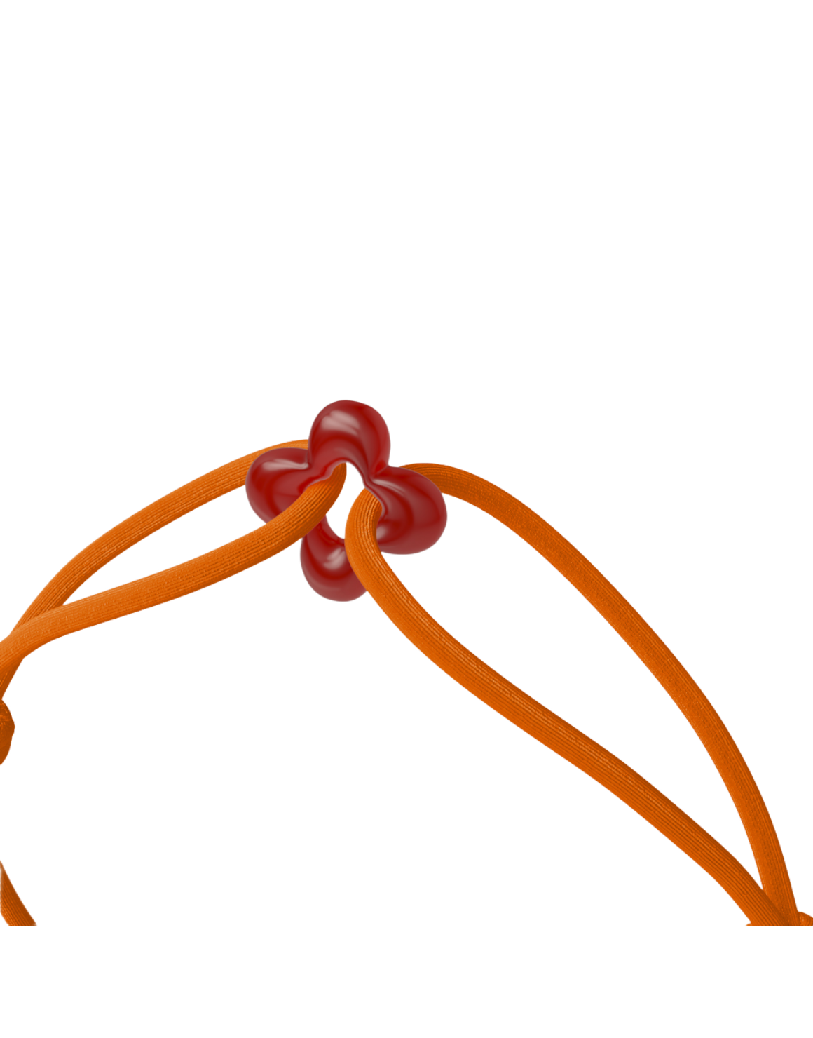 Mini Red Clover Cord Bracelet