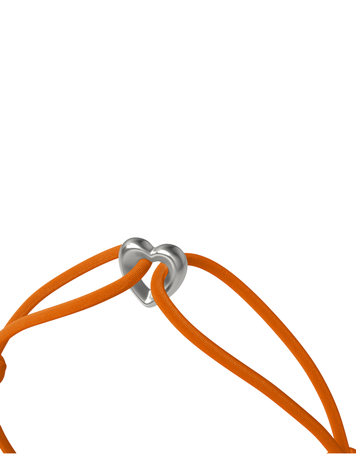 Silver Heart Cord Bracelet