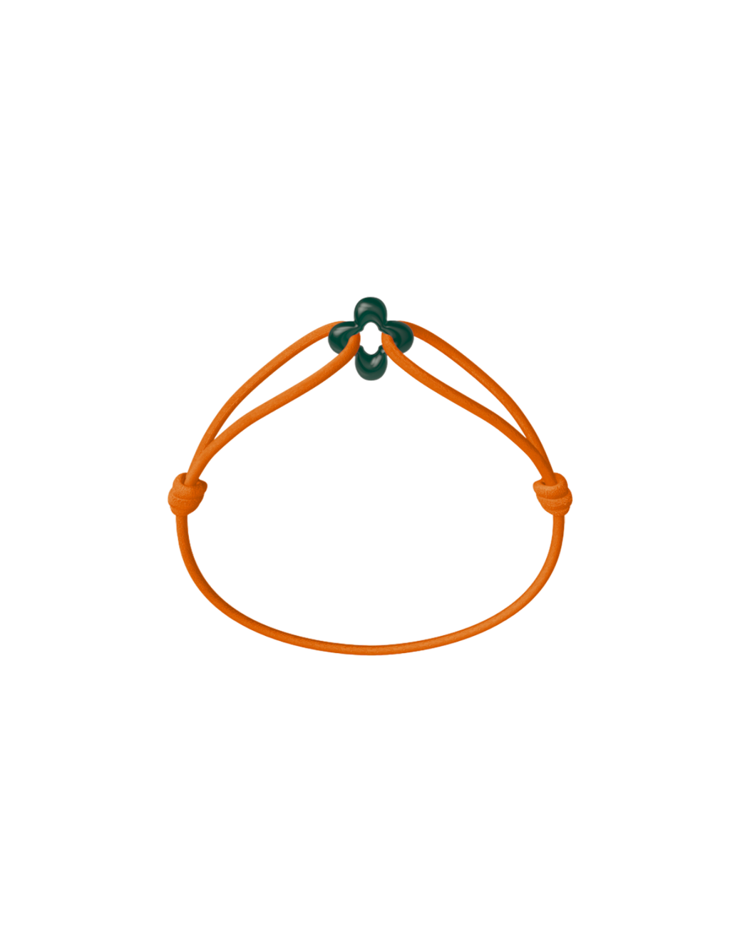 Mini Green Clover Cord Bracelet