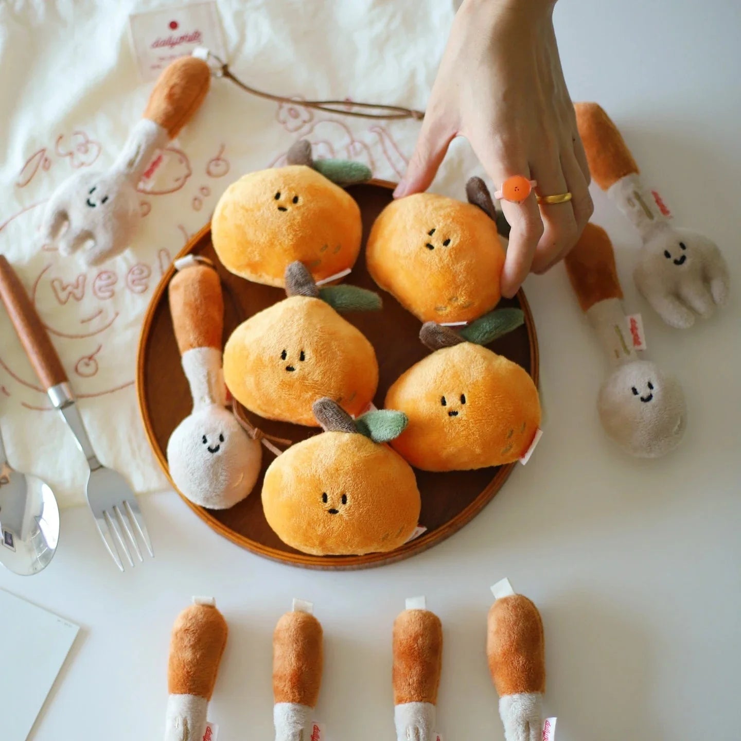 Orange Plush Bag Charm