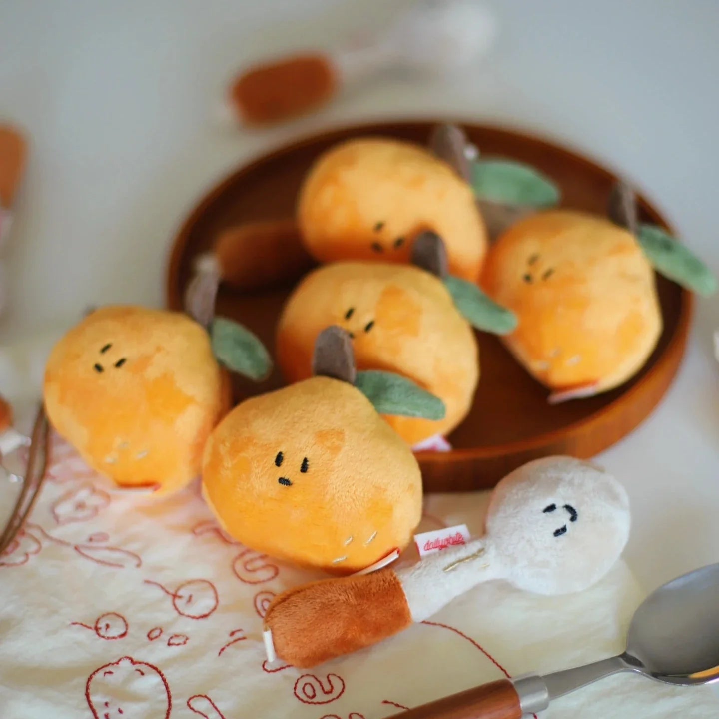 Orange Plush Bag Charm