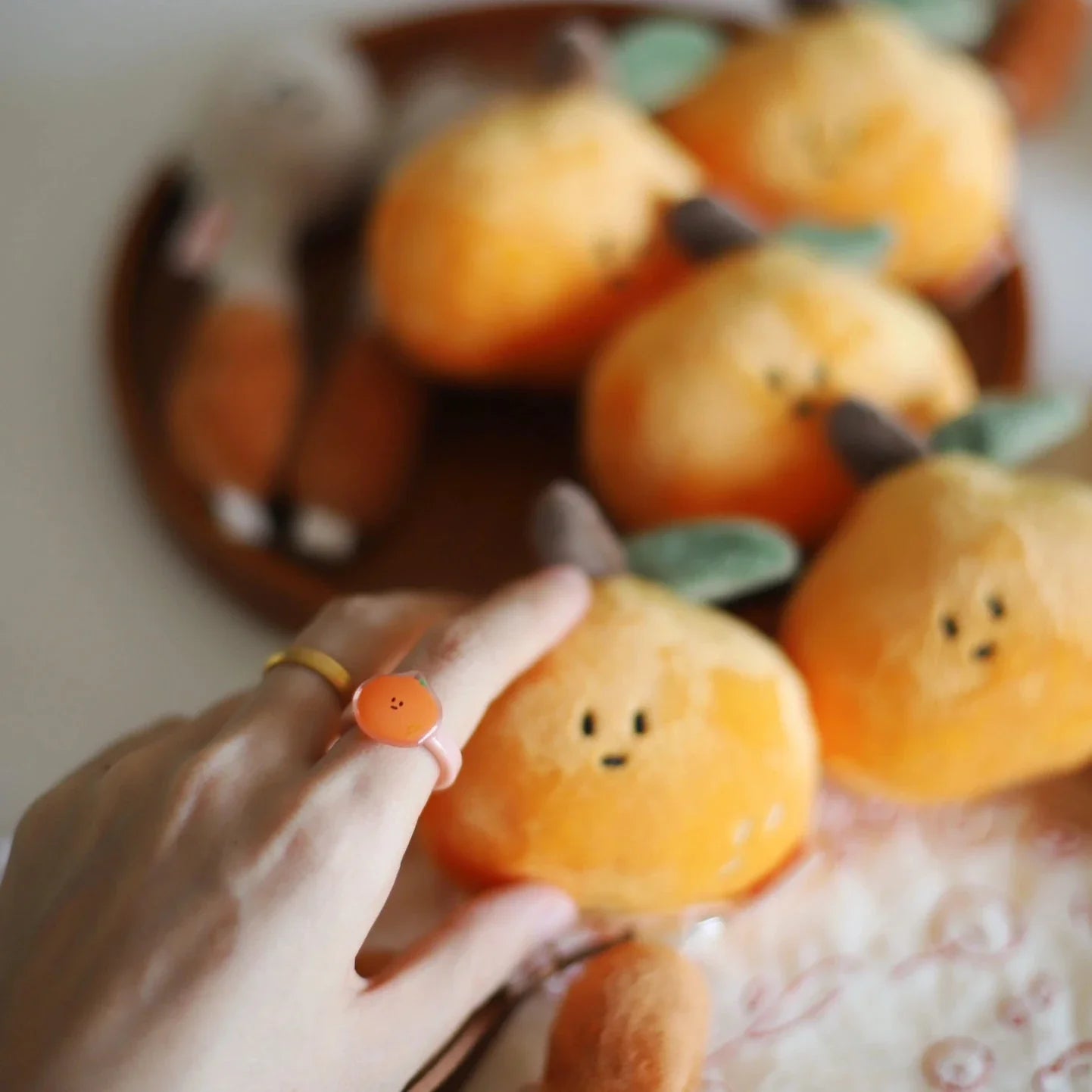 Orange Plush Bag Charm