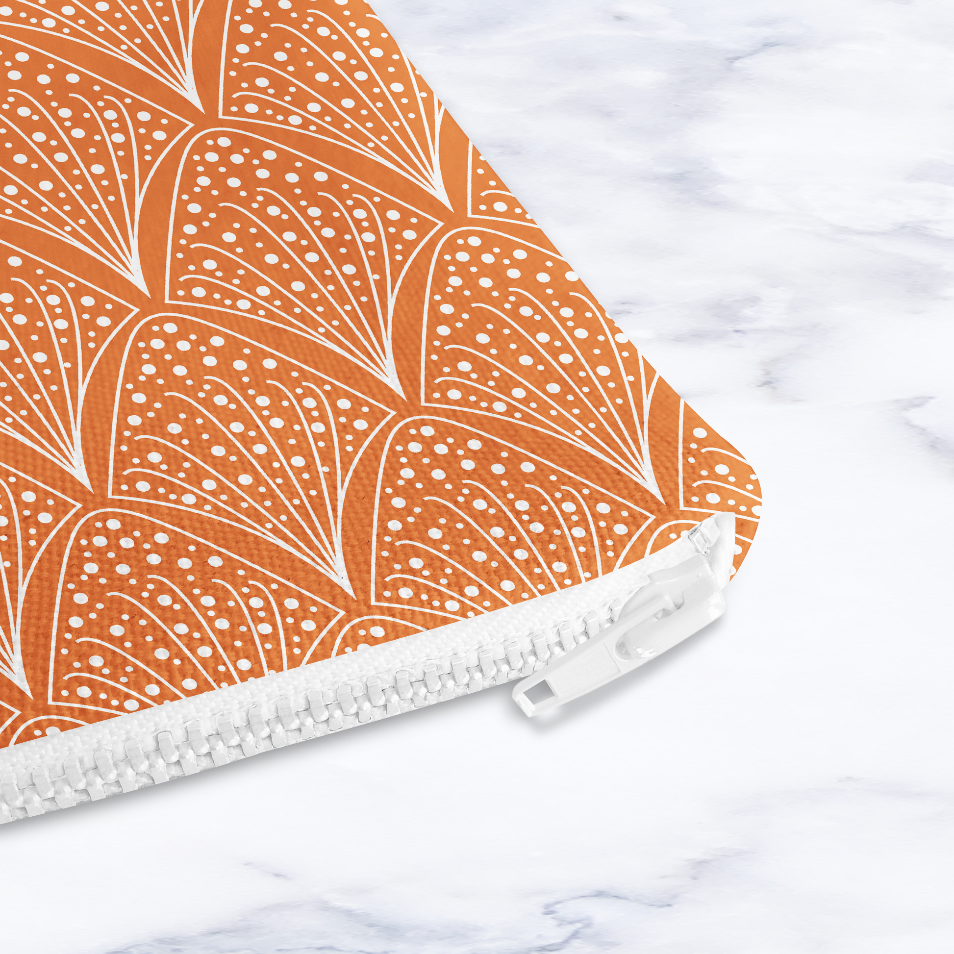 Orange Abstract Make Up Bag