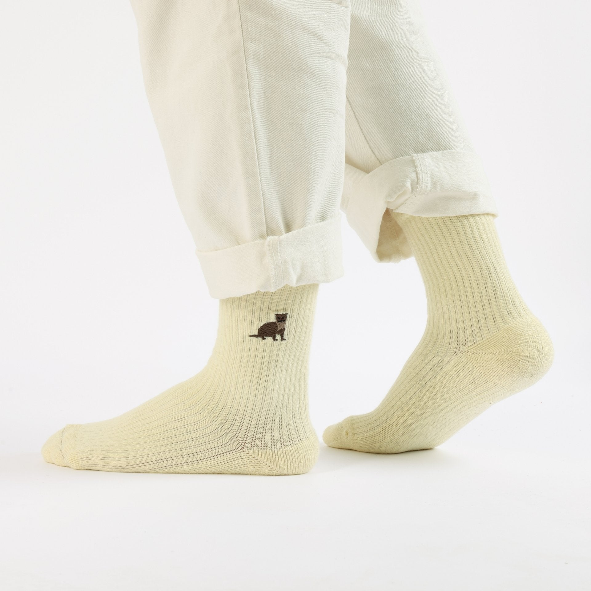Save the Otter Ribbed Bamboo Socks