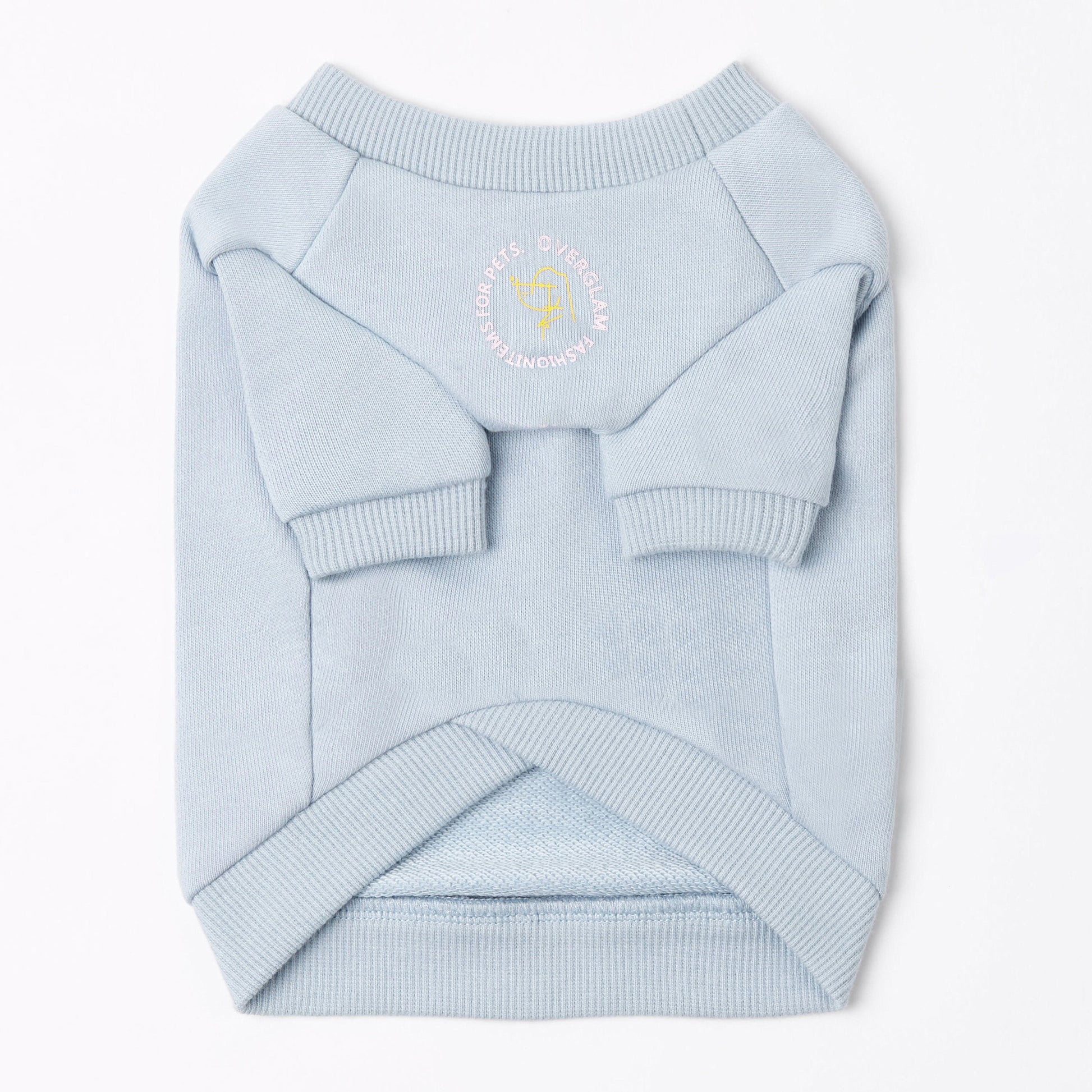 Printed Figure Sweatshirt in Blue and Pink