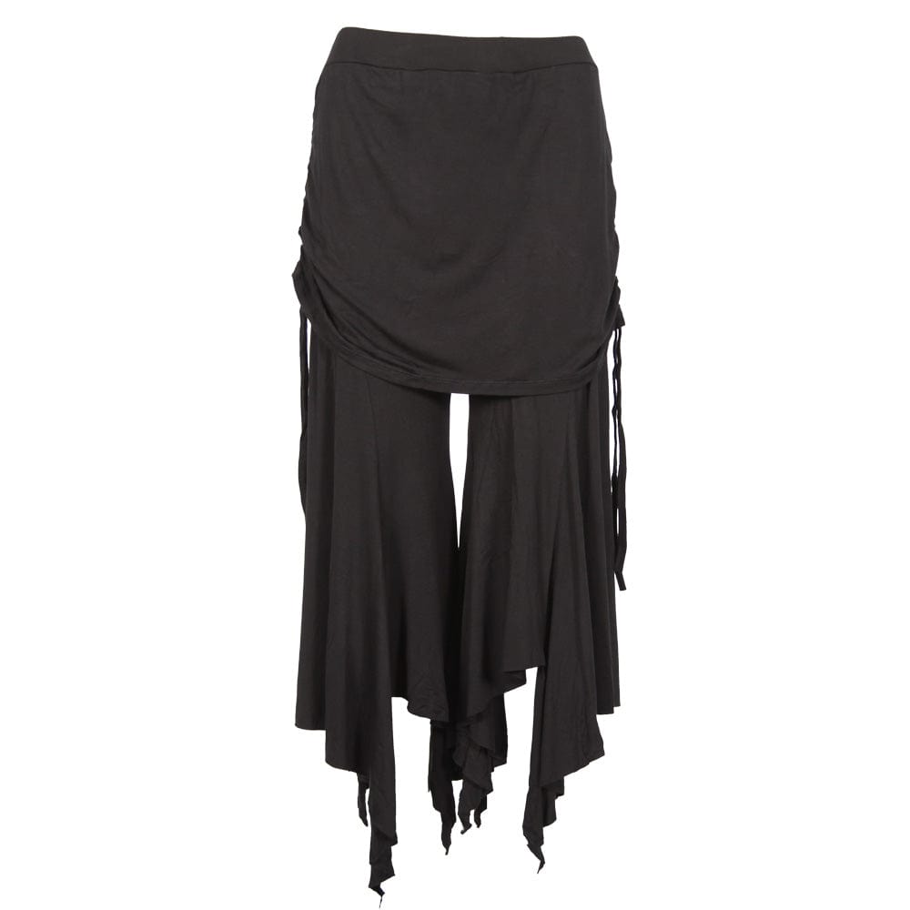 Hanky Hem Culotte Trousers in Olive Green