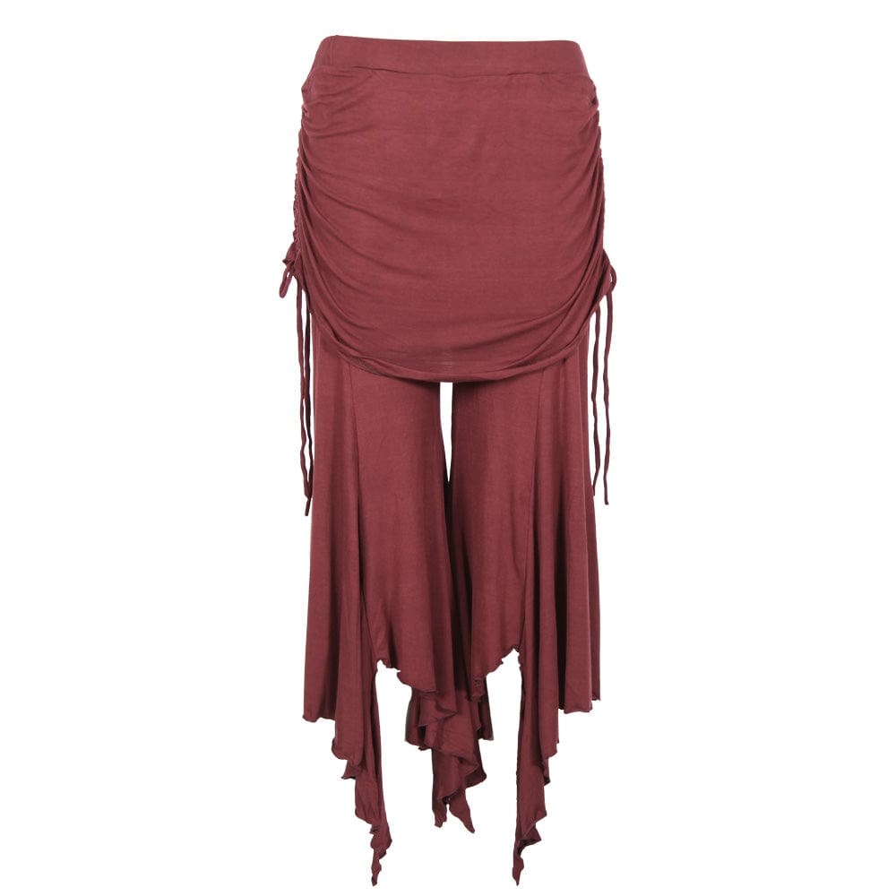 Hanky Hem Culotte Trousers in Olive Green