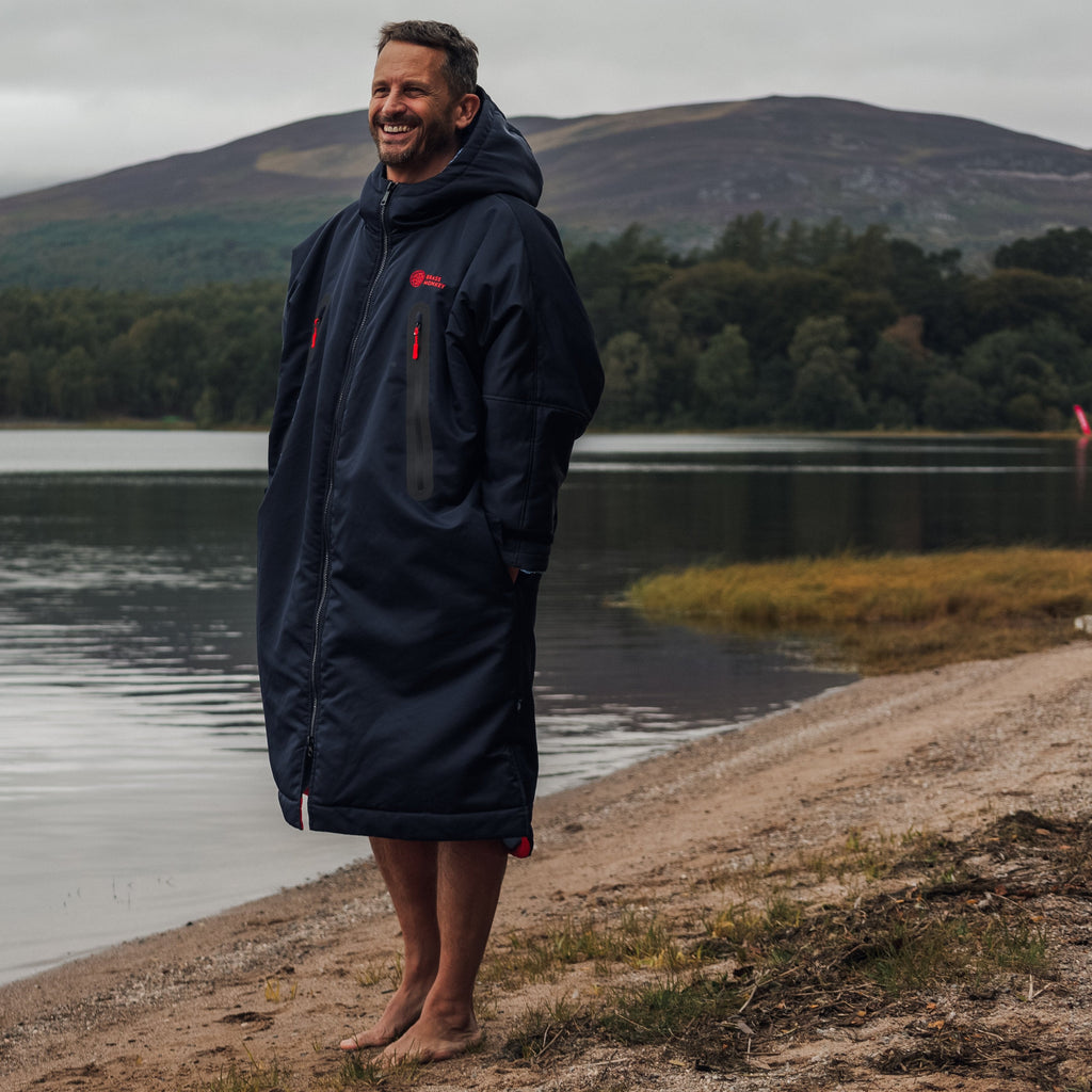 Unisex Brass Monkey Dip Coat Navy