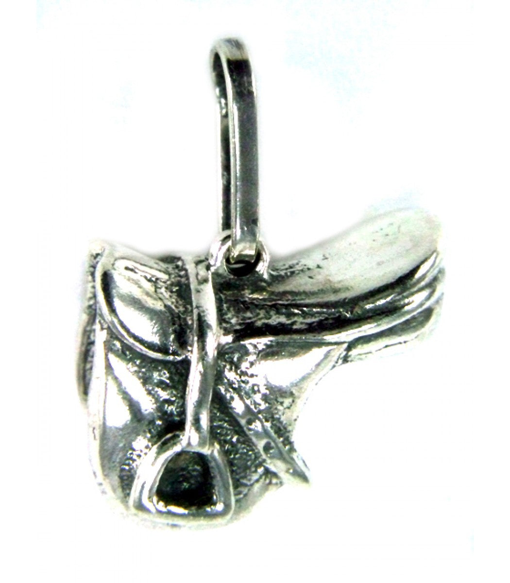 Silver Steed Saddle Silver Pendant