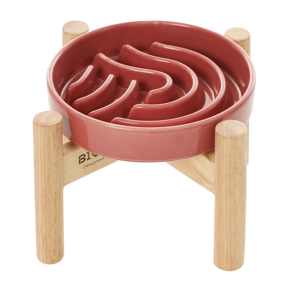 Wave Slow Feeder Dog Bowl in Pink, Beige or Orange