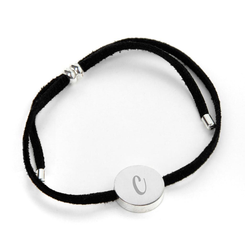 Personalised Initial Black Bracelet Always with You