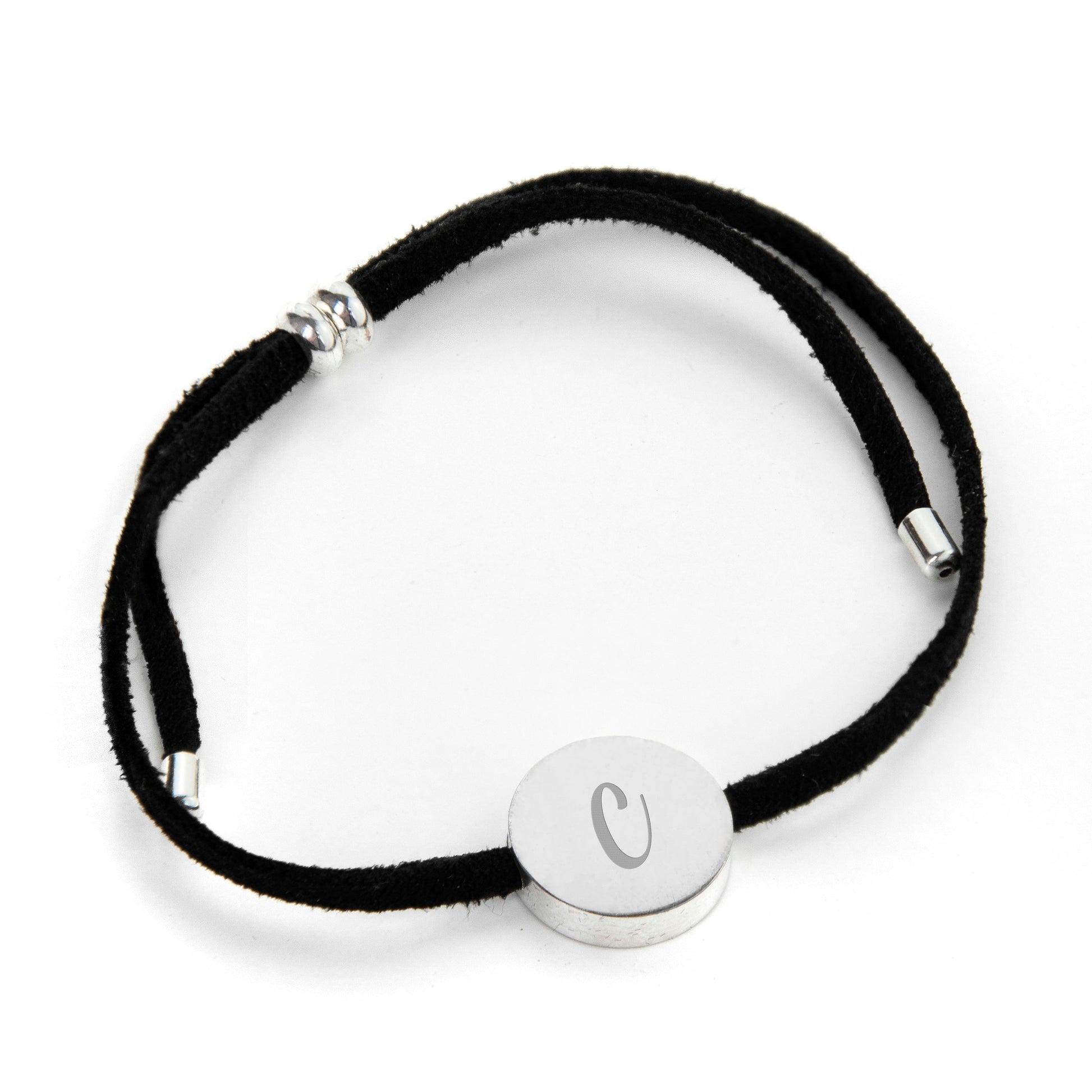 Personalised Initial Black Bracelet Always with You