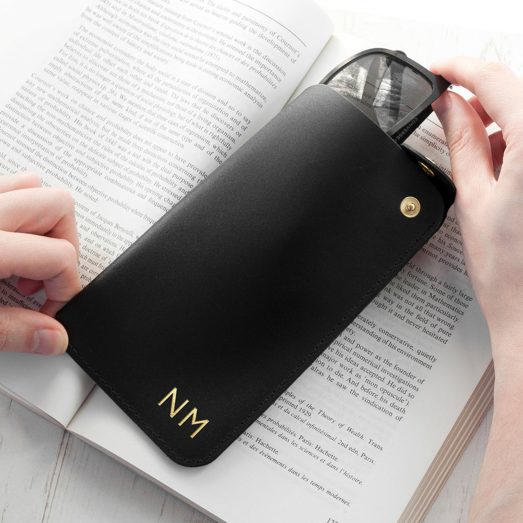 Personalised Leather Glasses Case
