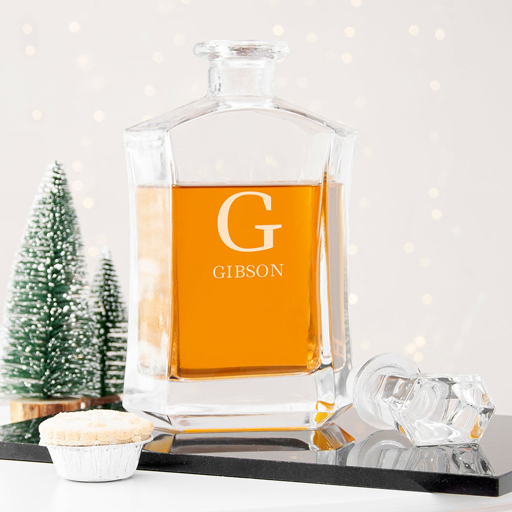 Personalised Luxury Monogram Hexagonal Decanter