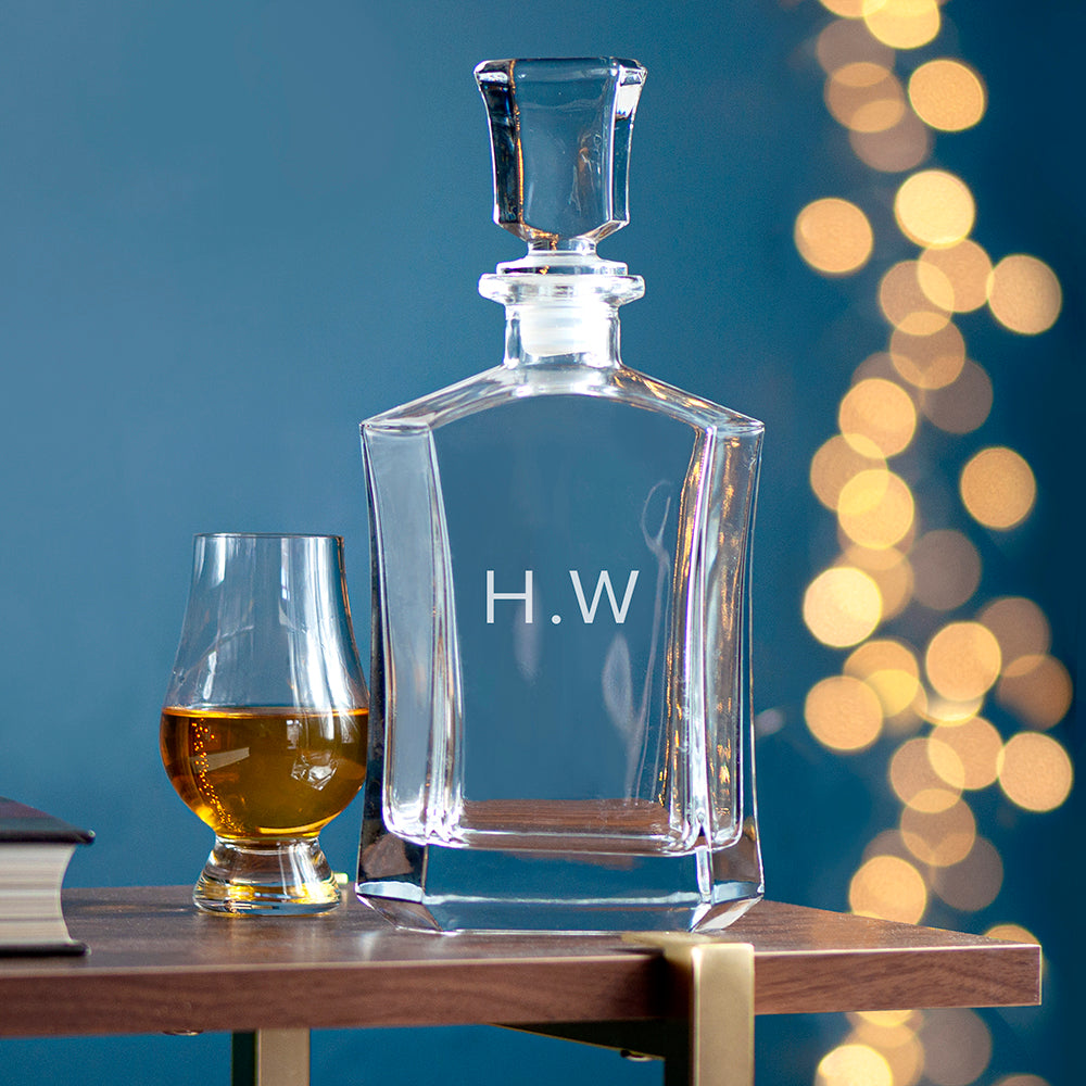 Personalised Luxury Initials Hexagonal Decanter