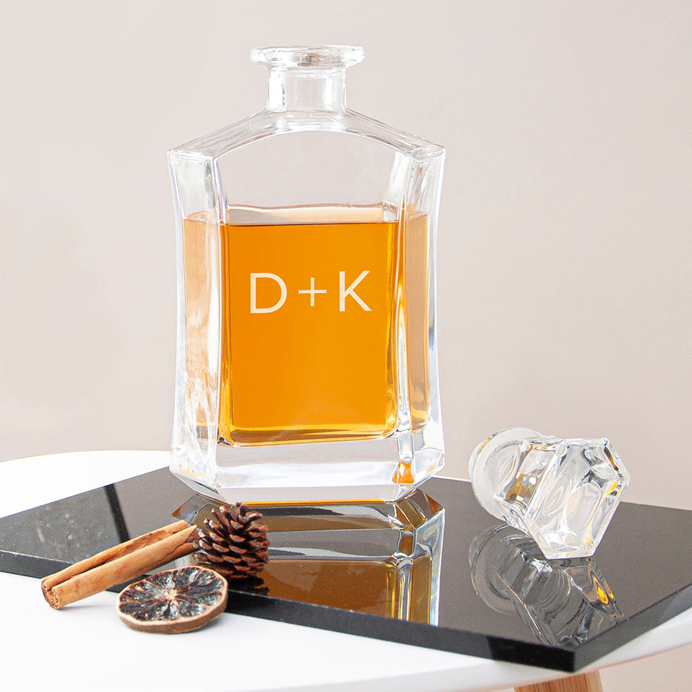 Personalised Luxury Initials Hexagonal Decanter