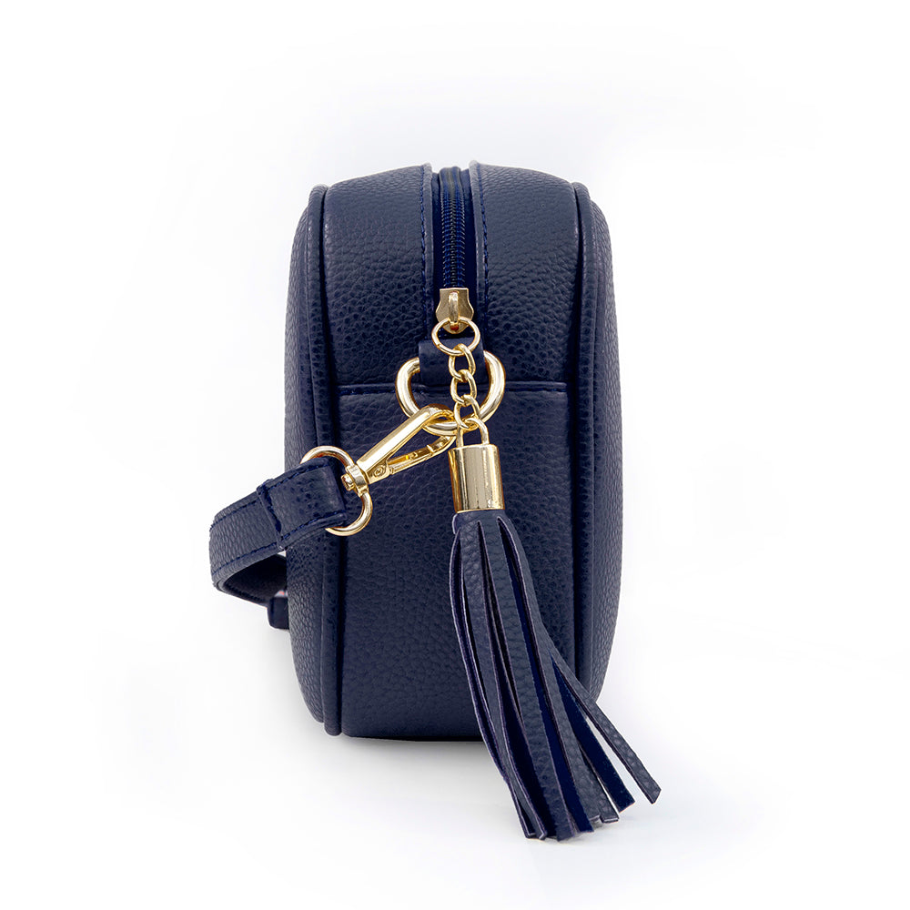 Personalised Luxury Crossbody Bag in Navy