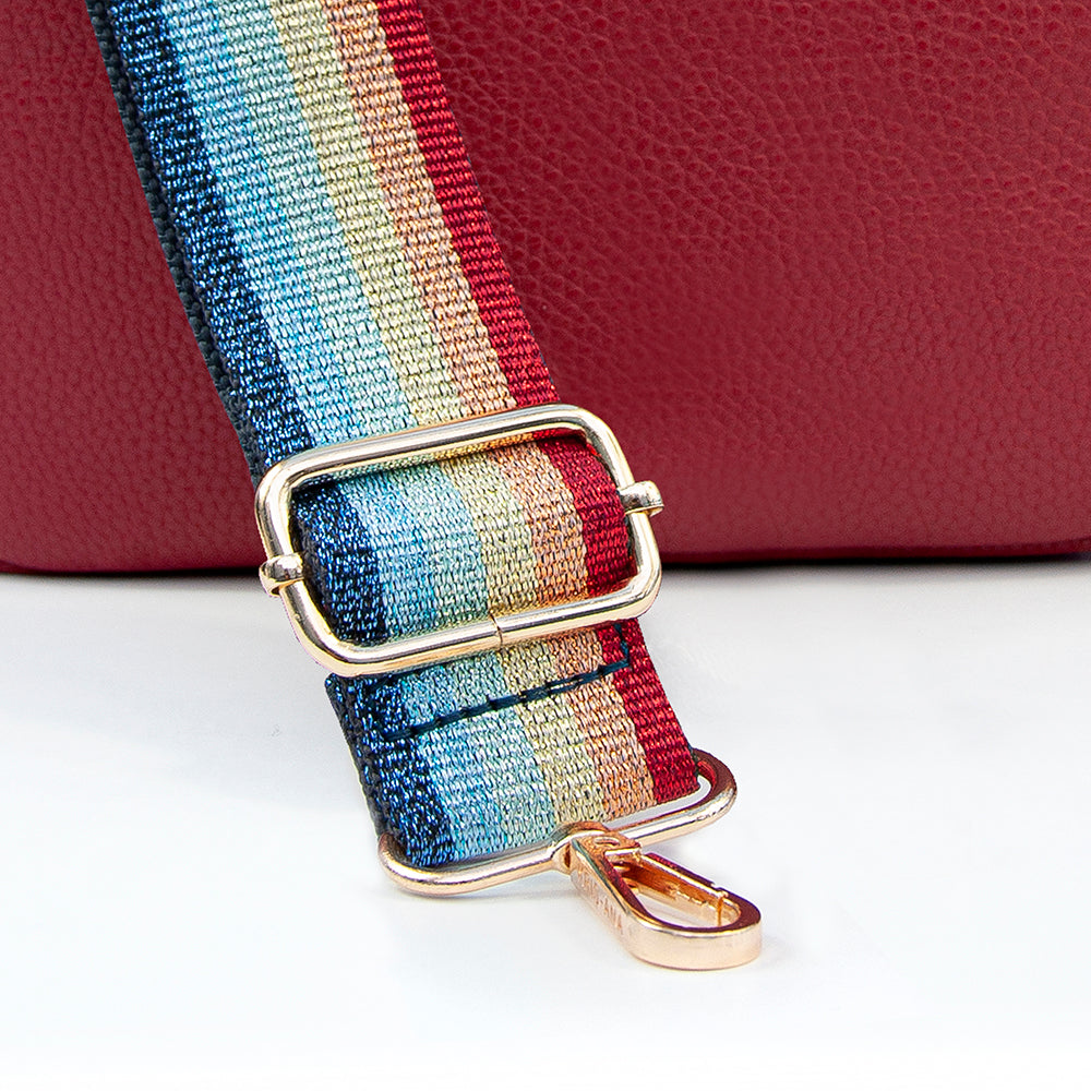 Personalised Red Crossbody Bag in Vegan Leather