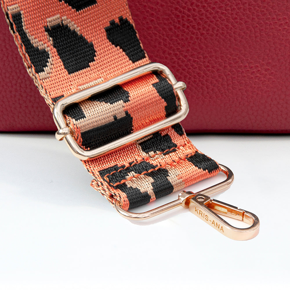 Personalised Red Crossbody Bag in Vegan Leather