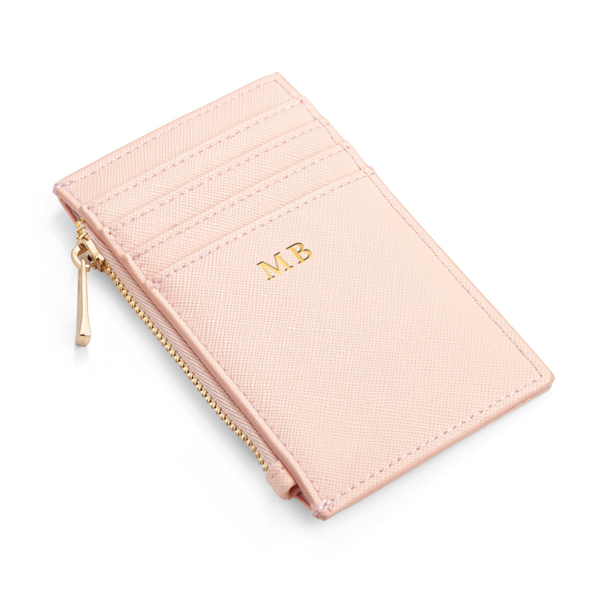 Monogrammed Card Holder in Vegan Leather