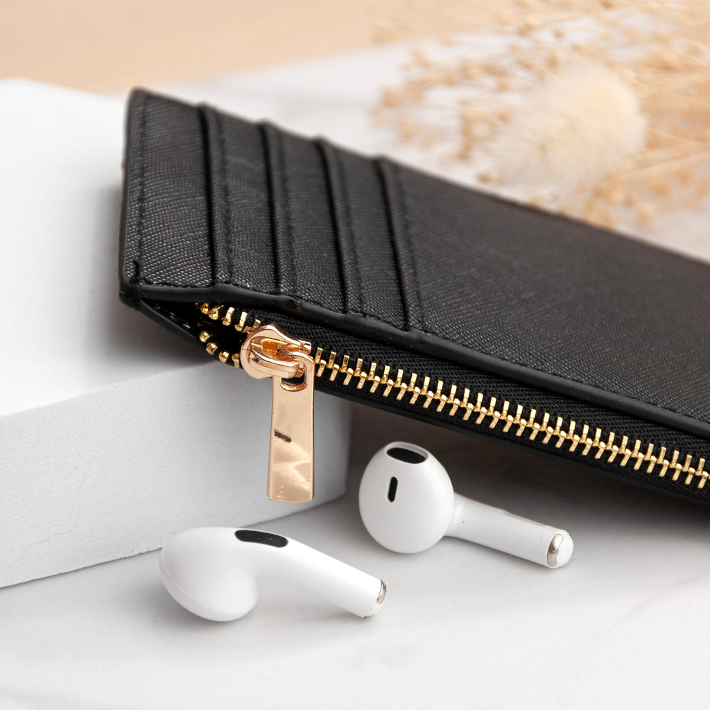 Monogrammed Card Holder in Vegan Leather