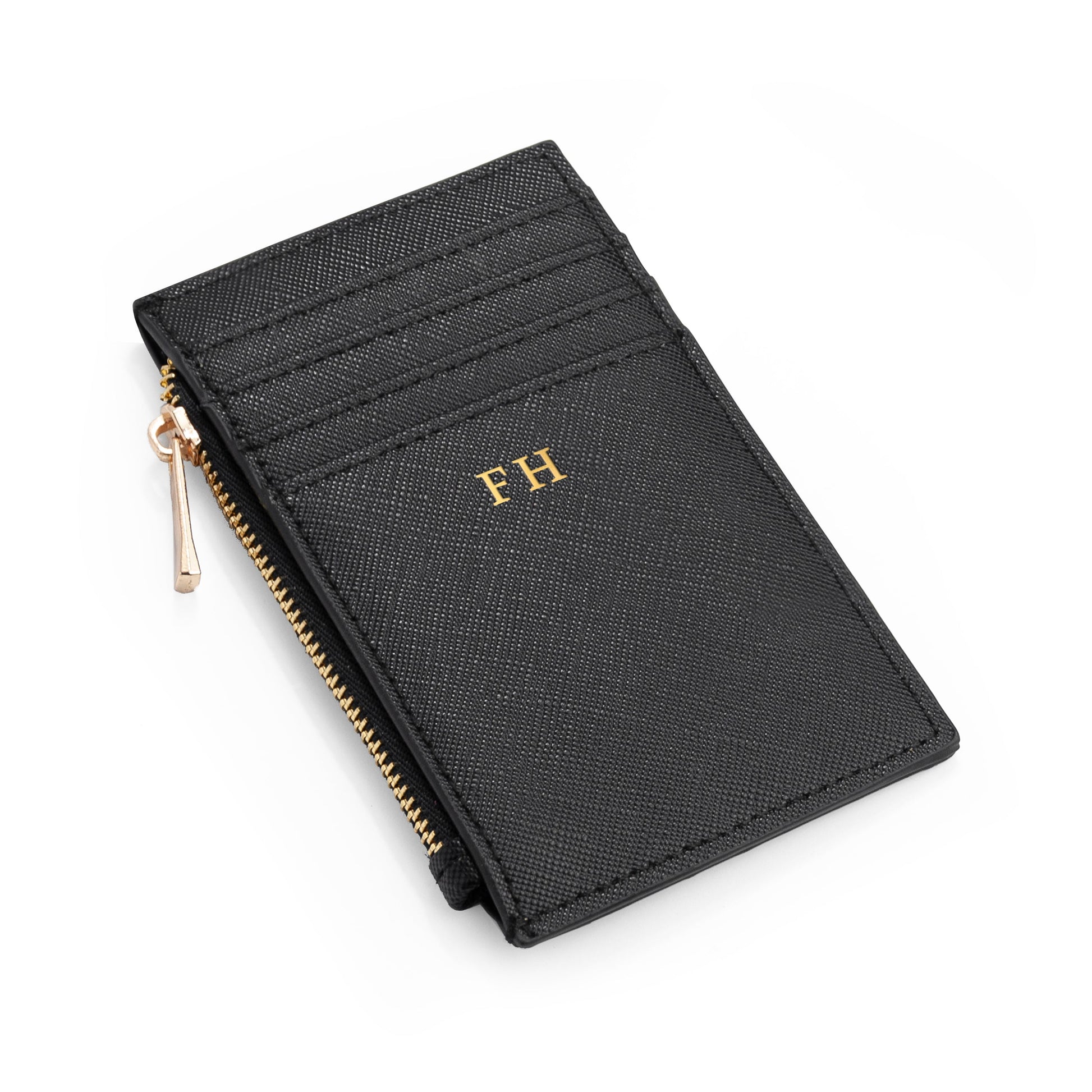 Monogrammed Card Holder in Vegan Leather