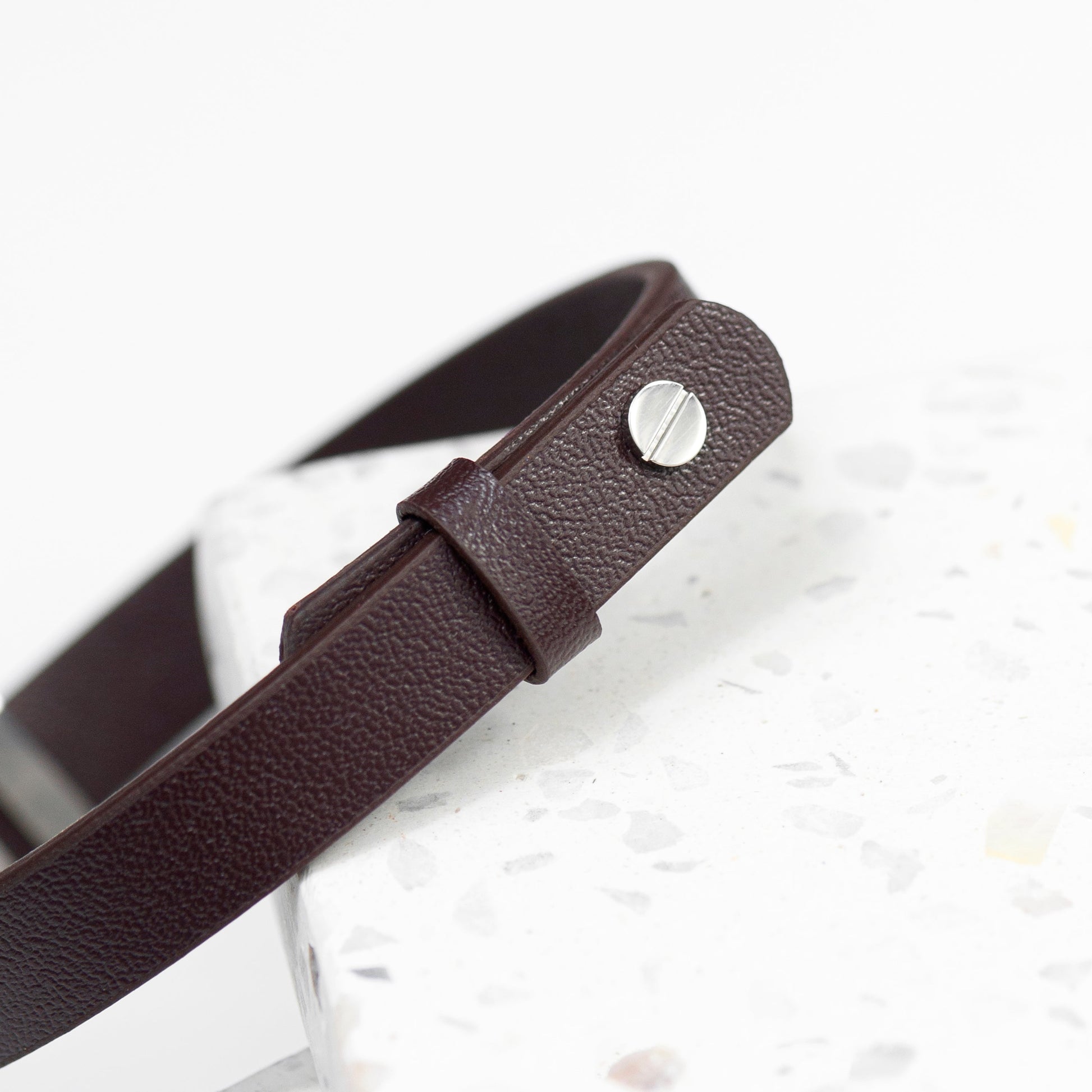 Personalised Men's Soho Tag Brown Leather Bracelet