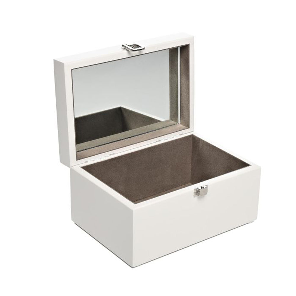 Personalised White Mirrored Jewellery Box